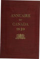 Page couverture de l'Annuaire du Canada 1920