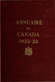 Page couverture de l'Annuaire du Canada 1922-23