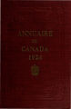Page couverture de l'Annuaire du Canada 1924