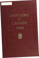 Page couverture de l'Annuaire du Canada 1926