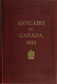 Page couverture de l'Annuaire du Canada 1933