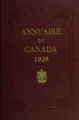 Page couverture de l'Annuaire du Canada 1938
