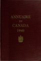 Page couverture de l'Annuaire du Canada 1940